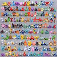 144 mini Pokemon figures set for collectors and kids, showcasing diverse characters in a colorful collection, each 2-3 cm tall.
