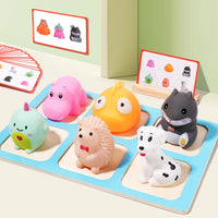 Animal Matching Game Montessori Toy for Preschool Learning and Sensory Development with Colorful Animal Figures