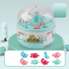 Mini Dinosaur Gashapon Grabbing Machine with colorful dinosaur capsules for kids' interactive play and skill development.