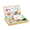 Wooden Magnetic Puzzle Board with 3D educational drawing toy pieces for kids, featuring colorful animal and circus designs.