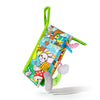 Vibrant baby educational cloth book with animal illustrations and tactile elements, ideal for infant early learning.