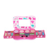 Children's makeup toy set with colorful eyeshadows and mirror for pretend play. Durable and safe for kids' creativity.