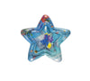 Star-shaped baby inflatable water play mat with colorful floating shapes for sensory development and tummy time fun.