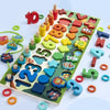 3D alphabet and number wooden puzzle for toddlers, featuring colorful shapes, letters, numbers, and animals for educational play.