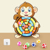 Monkey-themed children’s sticky ball dart board set with colorful balls, enhancing kids' playtime and skill development.