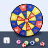 Children's sticky ball dart board game set with colorful numbers and balls for indoor and outdoor fun.