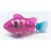 Pink interactive electric swimming robot fish toy with flashing LED lights and moving fins for realistic swimming action.