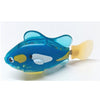 Interactive electric swimming robot fish toy with flashing LED lights and moving fins, designed for water play and activity.