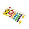 Colorful tiger-themed xylophone for kids with rainbow keys and wooden mallets