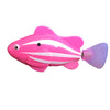 Pink swimming robot fish toy with lifelike movements for kids and pets.