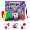 Magic Tricks Set for Kids with 45+ tricks including levitating wand, mystery cups, and colorful props for endless entertainment.