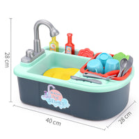 Kids Dishwasher Toy Playset with Accessories and Wash Station for Imaginative Role Play in Child-Safe Plastic