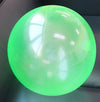 Inflatable green bubble balloon toy for kids' outdoor fun and games.