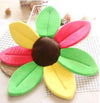 Colorful sunflower baby bath mat with soft petals for sink use