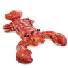 Giant inflatable lobster pool float with realistic design and sturdy handles, perfect for summer water fun.