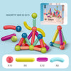 Magnetic building blocks toy set featuring colorful shapes for kids' educational play and creativity development.