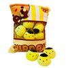 Snack Bag Plush Pillow with 8 Mini Plush Snacks, featuring soft cuddly yellow toys for comfort and play.