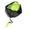 Mini soldier parachute toy in neon green and black, ideal for outdoor fun and educational play for kids.