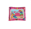 Baby inflatable water play mat with colorful crab and sea life design for sensory development and tummy time fun.