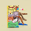 Baby cloth book with animal tails and vibrant colors for sensory play and early learning. Perfect for infants 0-3 years.