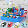 Adventure Parking Lot Car Track Toy Set with colorful cars and exciting ramps for kids' imaginative play.