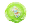 Baby inflatable water play mat with floating shapes, green sensory cushion for tummy time fun and development.