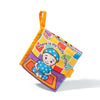 Baby educational cloth book with colorful design, featuring "Where is my belly button?" cover, for infant learning and development.