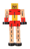 3D wooden robot puzzle toy for kids, promoting creativity, problem-solving, and motor skills through eco-friendly assembly.