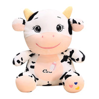 Soft Baby Cow Plush Toy, cute stuffed animal doll with a charming cow design, crafted from ultra-soft plush and PP cotton filling.