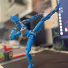 Movable Shapeshift Robot 2.0 in dynamic pose, 3D-printed action model toy, blue design with multi-jointed flexibility on display.