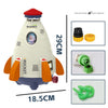 Kids Space Rocket Sprinkler toy with colorful water connectors, perfect for outdoor fun and learning activities.