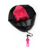 Mini Soldier Parachute Toy in black and pink colors for outdoor fun and play.