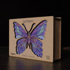 Butterfly-shaped wooden puzzle in vibrant colors, DIY animal puzzle gift for Christmas, crafted from eco-friendly basswood.