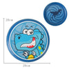 Blue dinosaur-themed kids flying disc toy with 20cm diameter, perfect for outdoor play and skill development in parks or beaches.