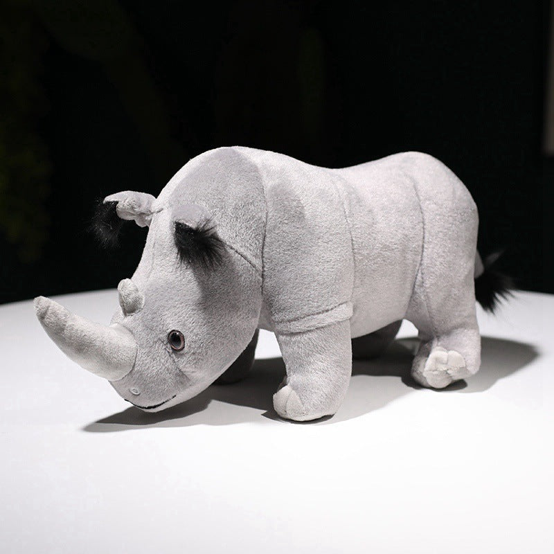 Soft plush rhino toy made from high-quality fabric, perfect for cuddling and decoration.