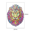 Colorful DIY wooden lion puzzle from eco-friendly basswood, featuring intricate designs and vibrant colors. Perfect unique Christmas gift.