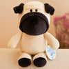 Soft jungle animal plush toy - pug design stuffed doll for kids - huggable short plush with adorable features.