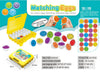 Matching eggs educational toy set with colorful shape puzzles for toddlers and kids' cognitive development.