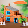 Kids building toy set featuring a DIY mini house with realistic materials, promoting creativity and education for children aged 4-6.