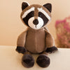 Raccoon jungle animal plush toy made from soft plush, perfect for cuddling or gifting.