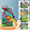 "Baby Educational Cloth Book with Jungle Animal Designs and Soft Tails for Early Learning"