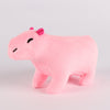 Pink capybara plush toy with soft fabric and PP cotton filling, perfect for snuggling and gifting.