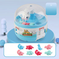 Mini Dinosaur Gashapon Grabbing Machine toy with colorful capsules for kids' interactive play and skill development.