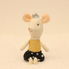 Little Mouse Plush Doll in crown and dress, soft cuddly toy for kids.