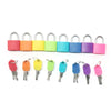 Colorful Montessori locks and keys set for preschool sensory learning, enhancing fine motor skills and problem-solving.