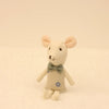 Little mouse plush doll with bow tie, cute cartoon design, soft fabric, perfect toy for kids.