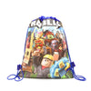 Roblox themed nonwoven drawstring bag with colorful character print, perfect for parties and young fans, size 28x36cm.