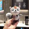 Cute kawaii squirrel plush toy held in hand with soft fabric and vibrant colors, ideal for home décor and kids' gifts.