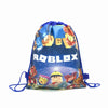 Roblox-themed nonwoven drawstring bag featuring colorful game characters, perfect for parties or gifts, durable and spacious.