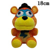 Five Nights at Freddy's plush toy featuring an 18cm bear character with colorful design and top hat.